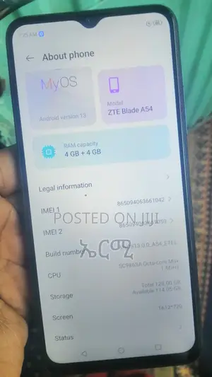 ZTE Blade A54 128 GB Black