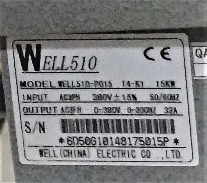Well510‐P015 15 Kw Acvfd Inverter–Industrial Motor Speed Controller