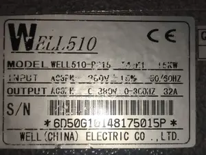 Well510‐P015 15 Kw Acvfd Inverter–Industrial Motor Speed Controller