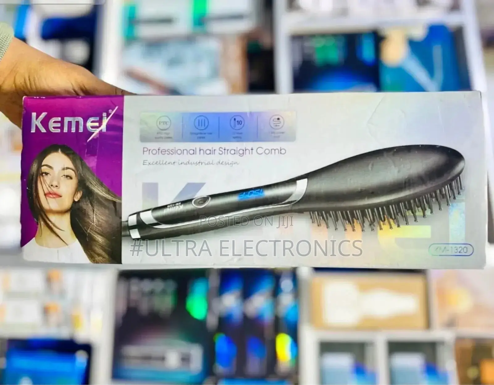 Kemei Km-1320 Hair Straightener Brush.