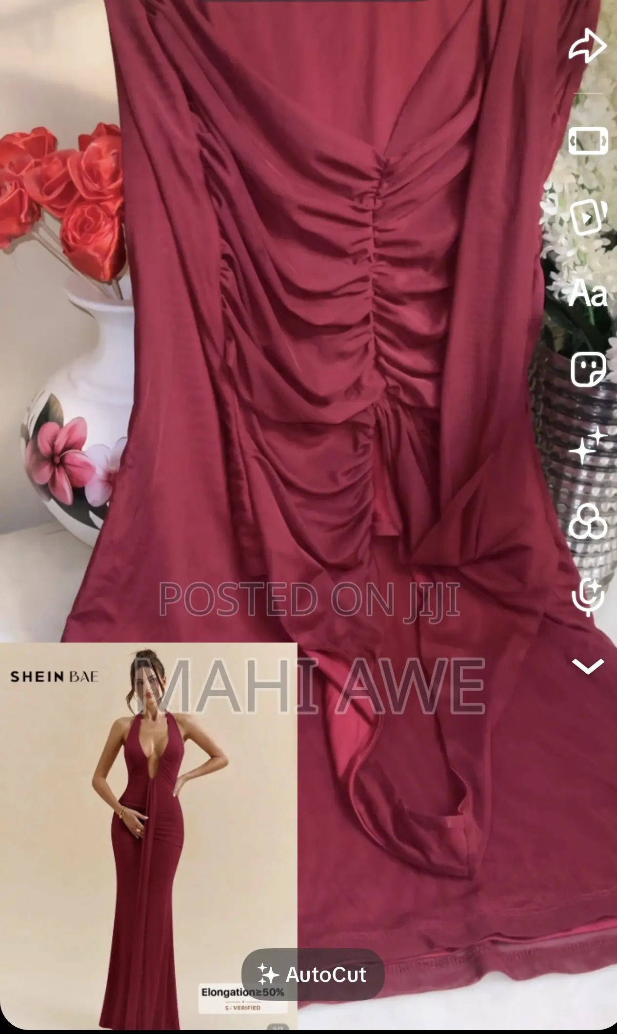 Deep Burgundy Valentine Dress