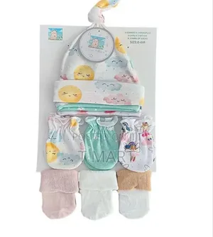 ቆንጆ ኳሊቲ 9pc ( 3 Caps 3 Mitten 3 Pairs of Socks )