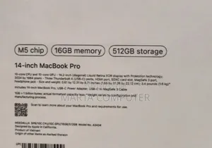New Laptop Apple Macbook Pro 2025 M5 14-Inch 16GB Apple M5 SSD 1T