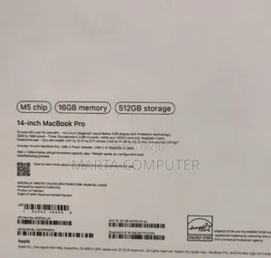 New Laptop Apple Macbook Pro 2025 M5 14-Inch 16GB Apple M5 SSD 1T