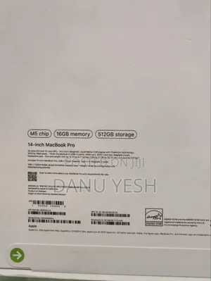 New Laptop Apple MacBook Pro 16GB Apple M5 SSD 1T