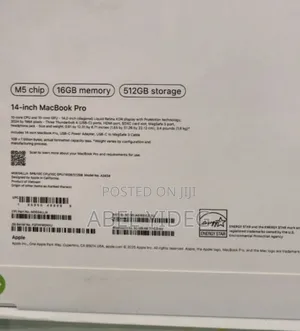 New Laptop Apple MacBook Pro 16GB Apple M5 SSD 1T