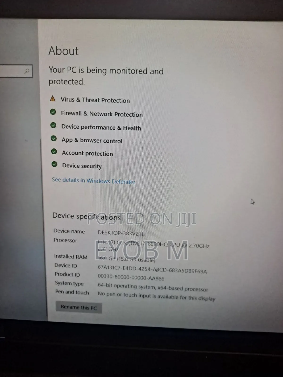 Laptop Lenovo ThinkPad P50 16GB Intel Core I7 SSD 512GB