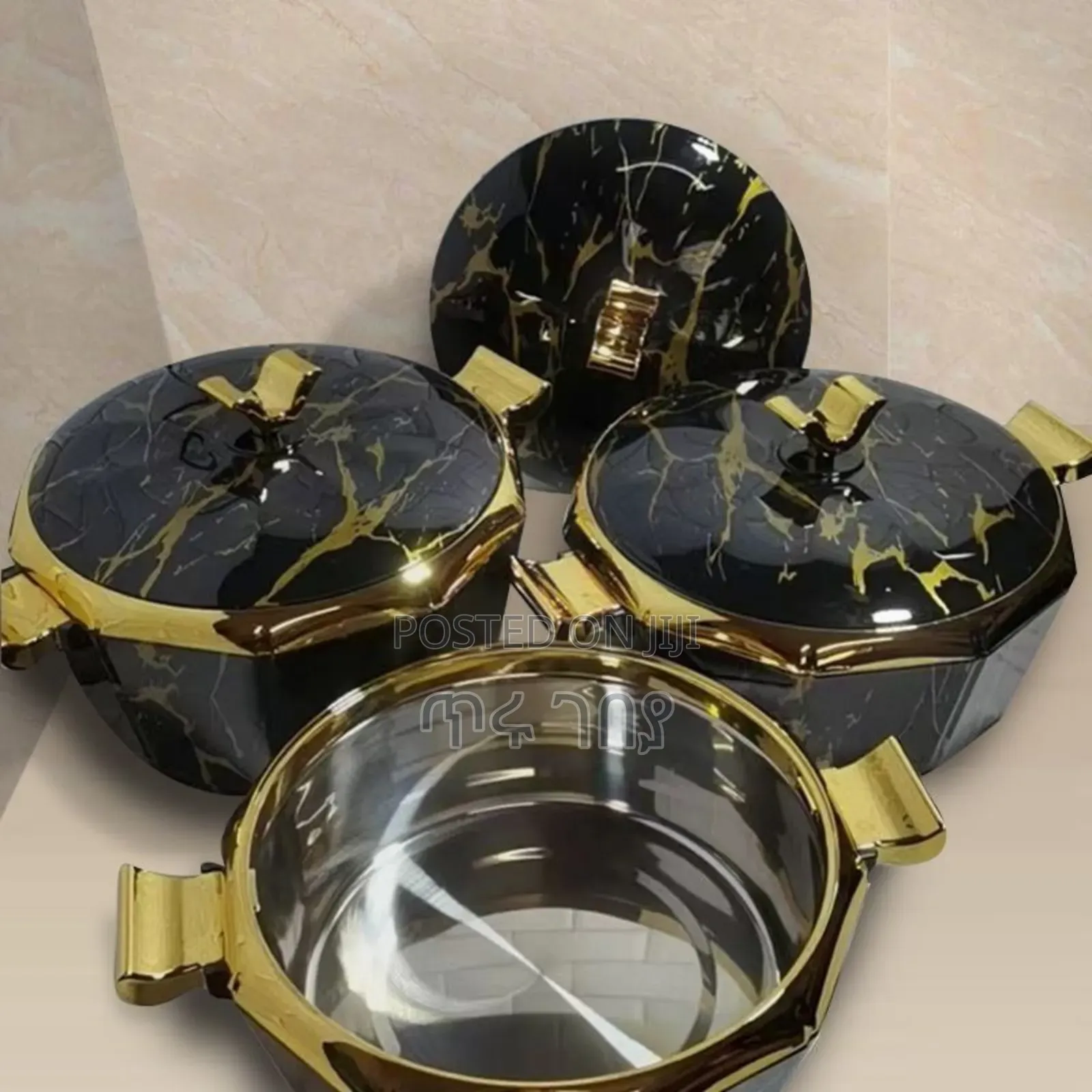 3pcs Golden Touch Food Warmer ባለ 2 ፣ 2.5 ፣ 3 ሊትር መጠን የምግብ ፔርሙስ