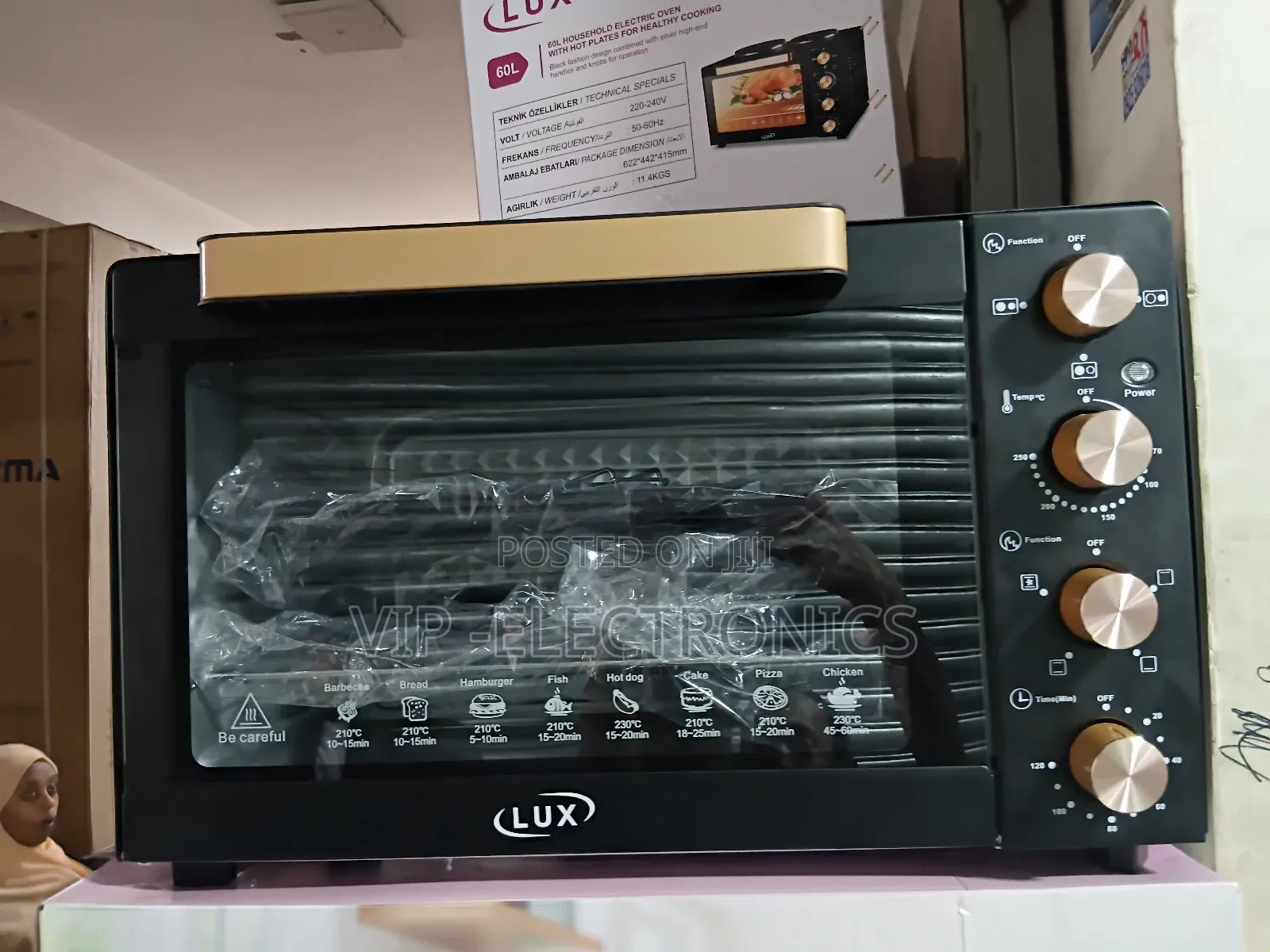 Lux Mini Oven 60liter 2hot Plate Lux