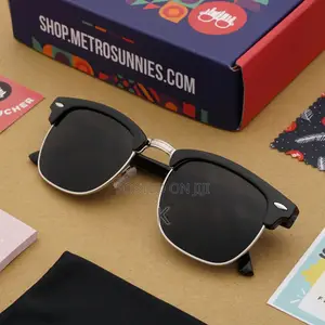 Semi-Rimless Retro Polarized Sunglasses