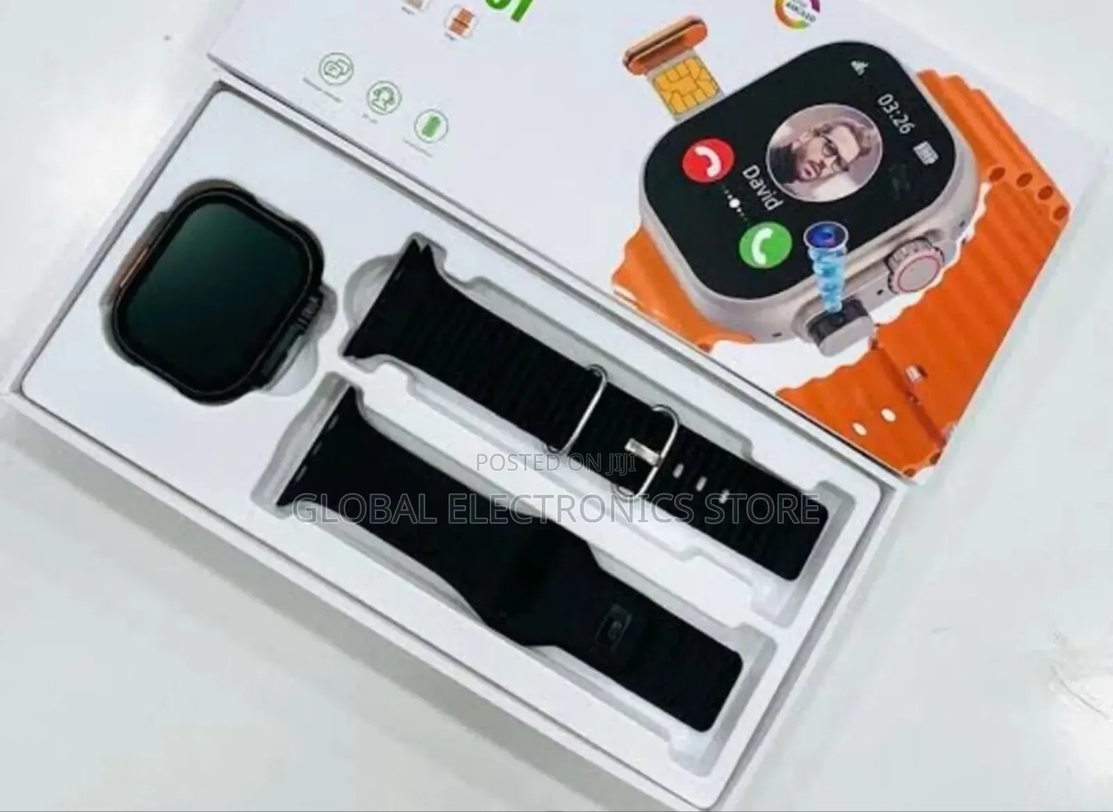 ሲም ካርድ Support ብራንድ Smart Watch With 3 Straps Camera