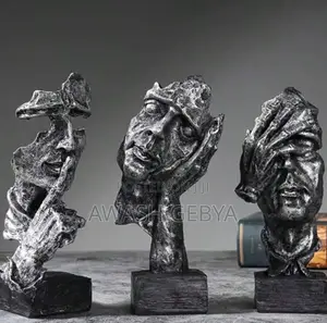 3pcs Black and Gray Abstract Tree