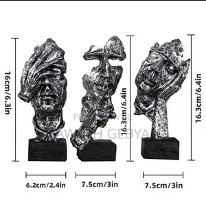 3pcs Black and Gray Abstract Tree