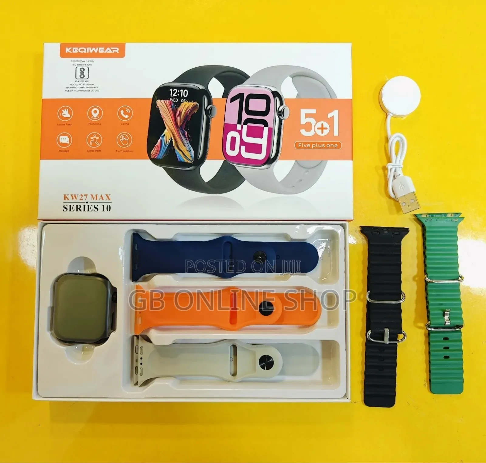 Kw27 Max Series 10 Smart Watch 5-in-1 Combo