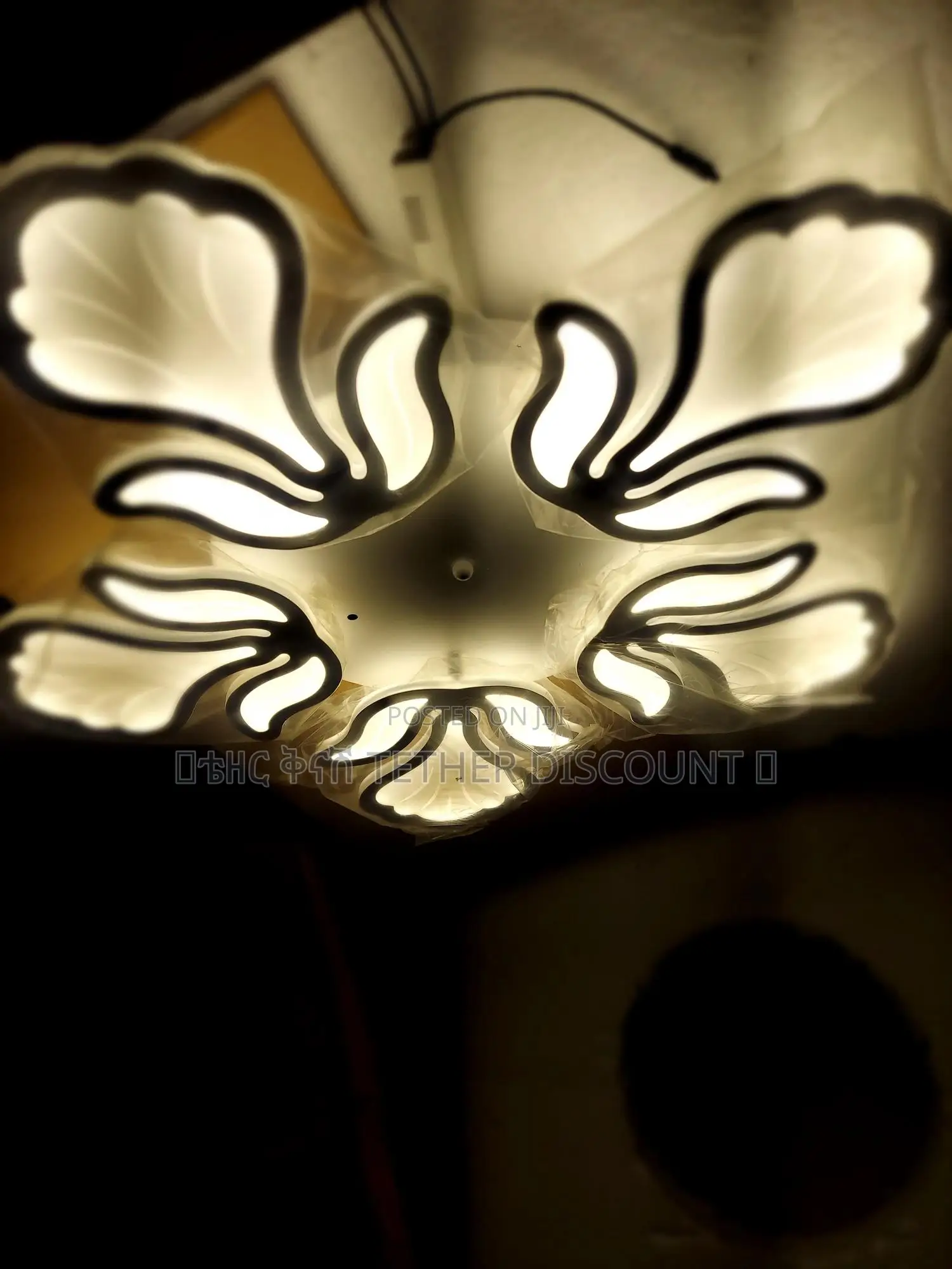 Led Dimmable Flower Shape Light ከውጪ የገባ የጣራ መብራት ጌጥ 70by70cm