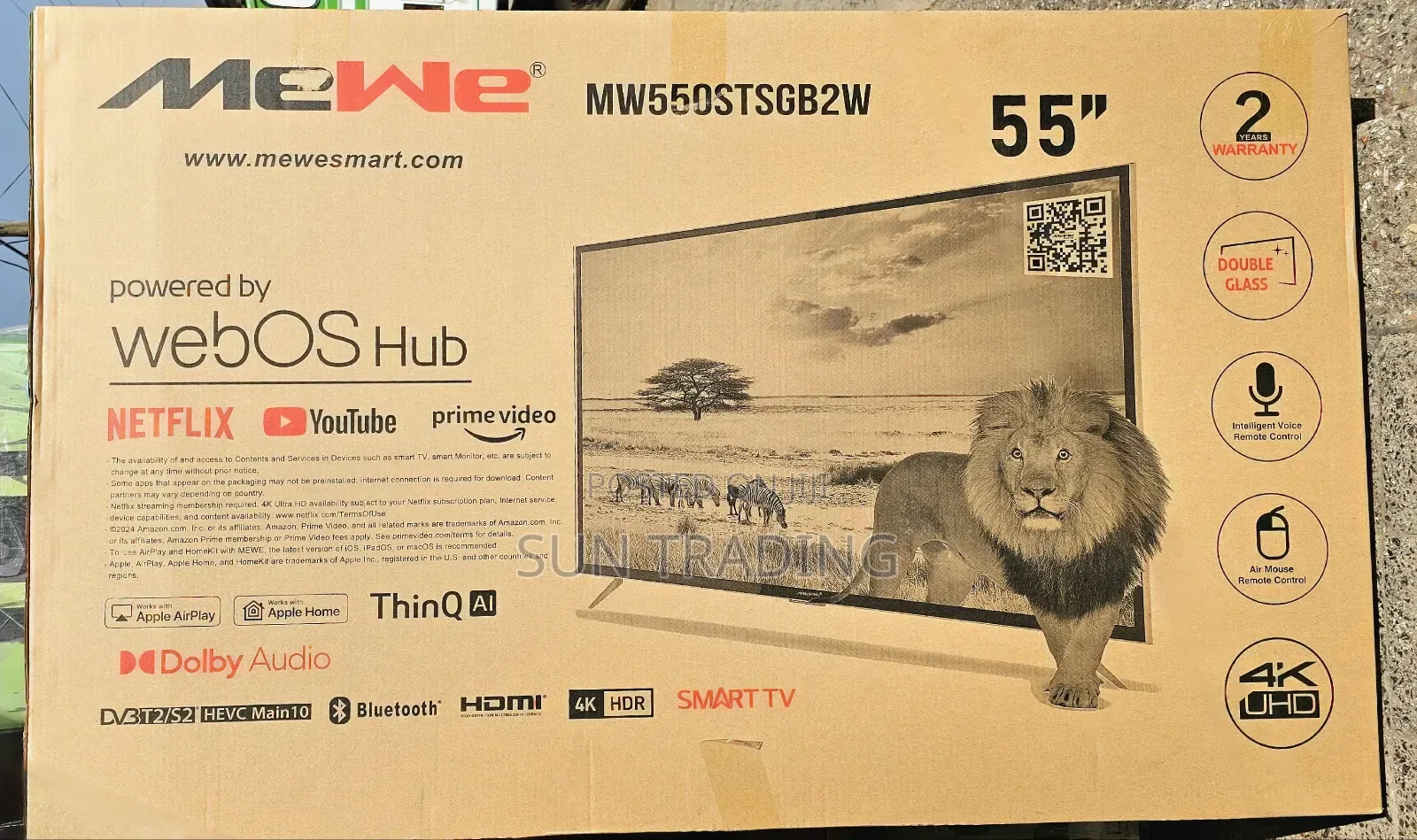Mewe 55" Uhd Webos Silver Frame Tv With Magic Remote