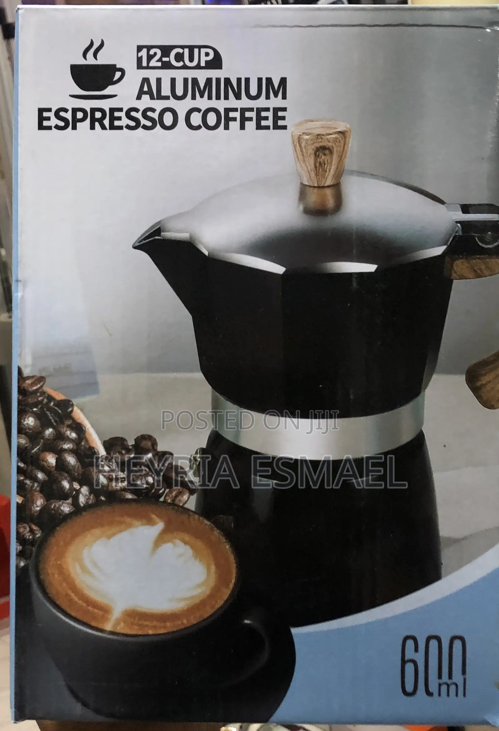 12-Cup Espresso Coffee 600ml Aluminum