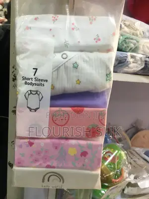 100% Cotton 7 Piece Baby Diaper Shirt (Onesie)- Soft and Comfy