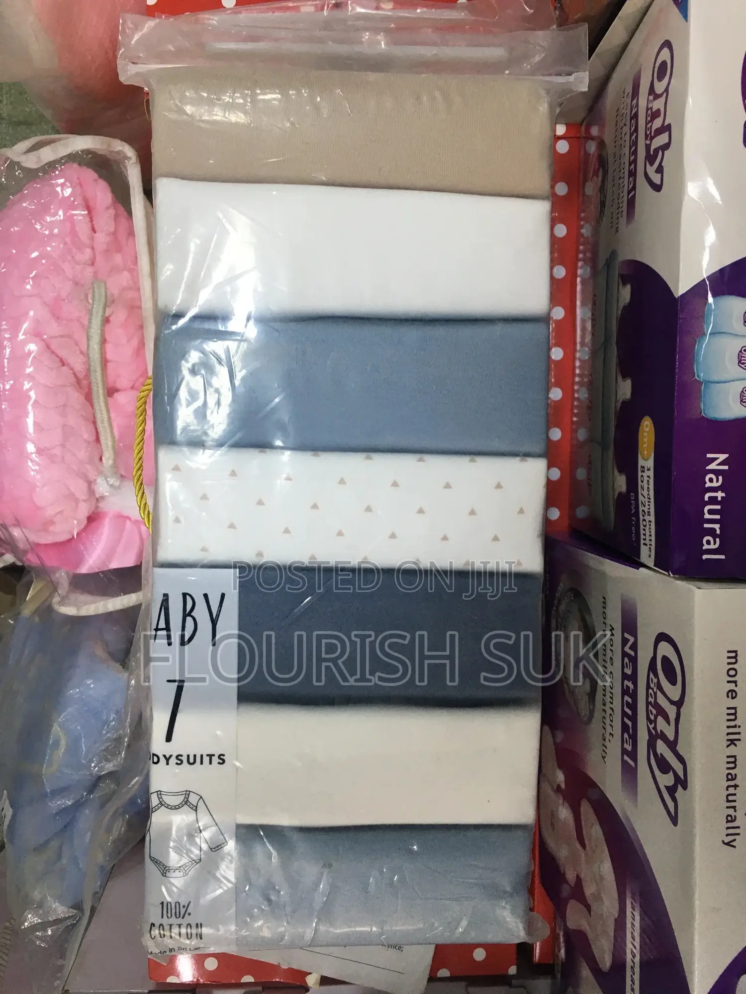 100% Cotton 7 Piece Baby Diaper Shirt (Onesie)- Soft and Comfy