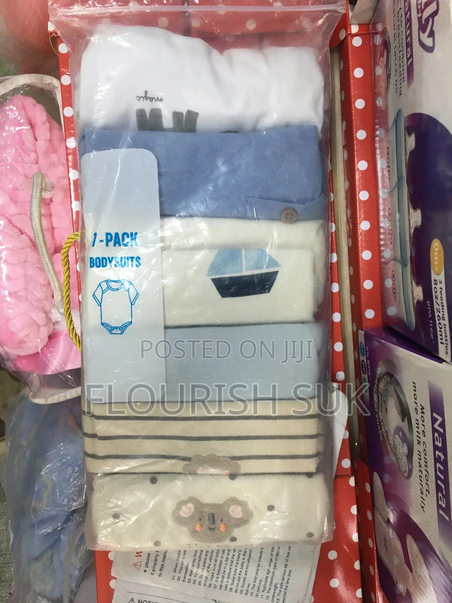 100% Cotton 7 Piece Baby Diaper Shirt (Onesie)- Soft and Comfy