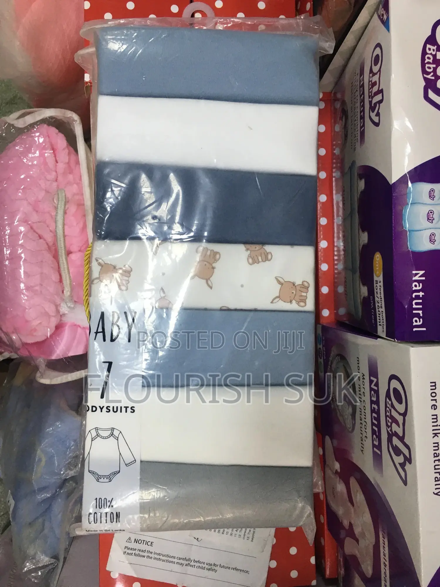 100% Cotton 7 Piece Baby Diaper Shirt (Onesie)- Soft and Comfy