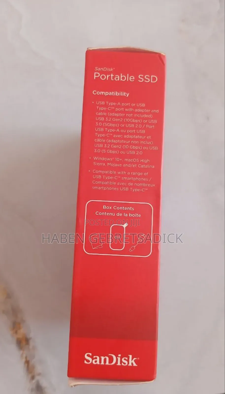 Sandisk1tb SSD Harddrive