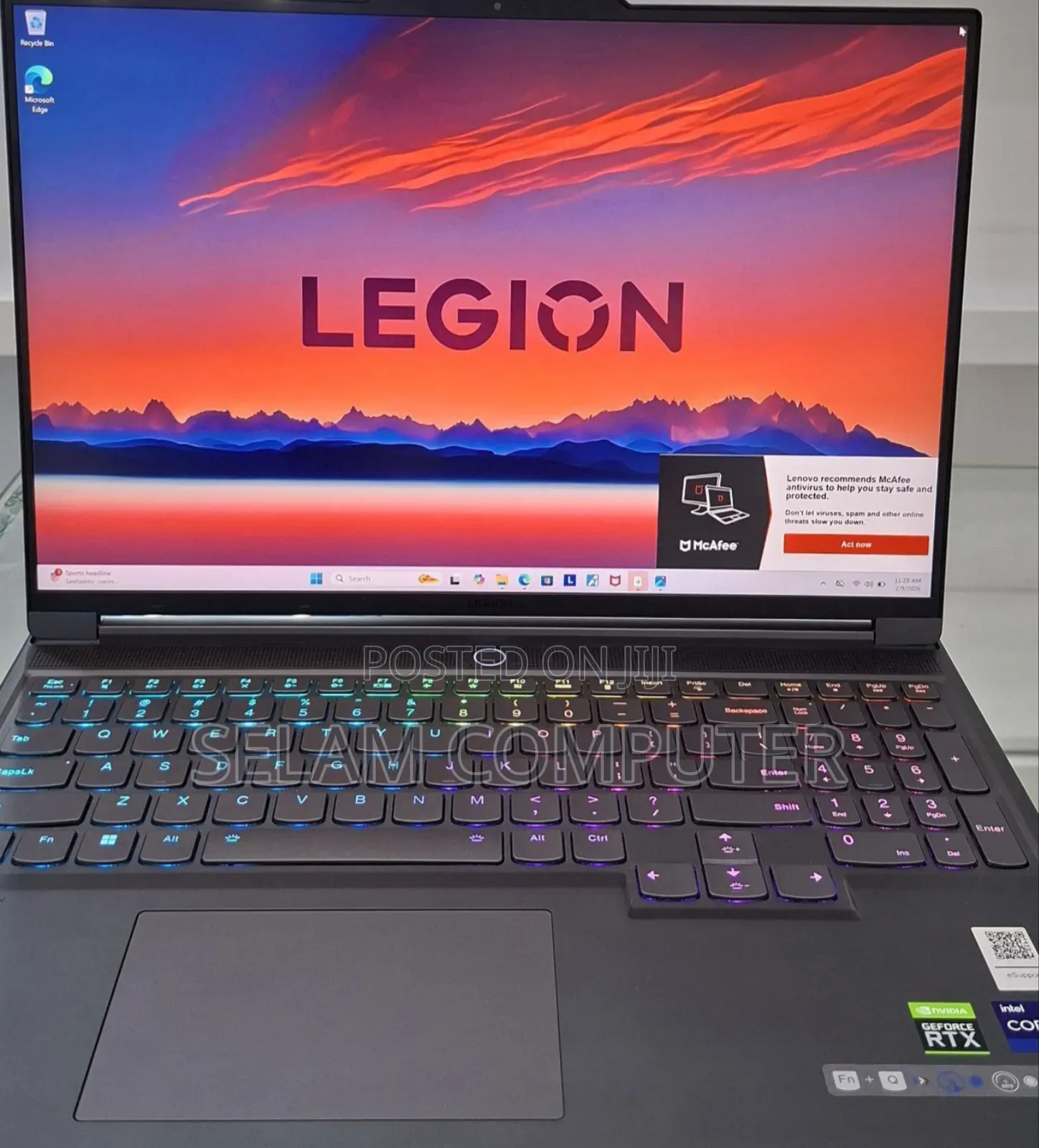 New Laptop Lenovo Legion 7 16GB Intel Core I9 SSD 512GB