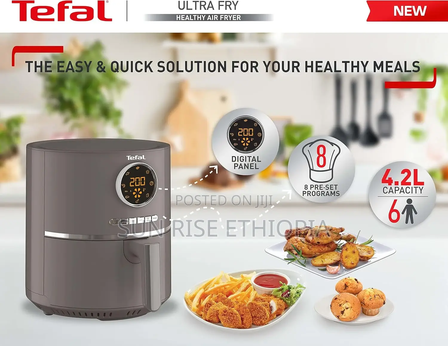Tefal Ultra Fry Digital Air Fryer, 4.2 Liters