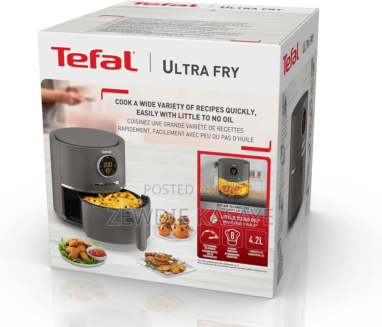 Tefal Ultra Fry Digital Air Fryer, 4.2 Liters