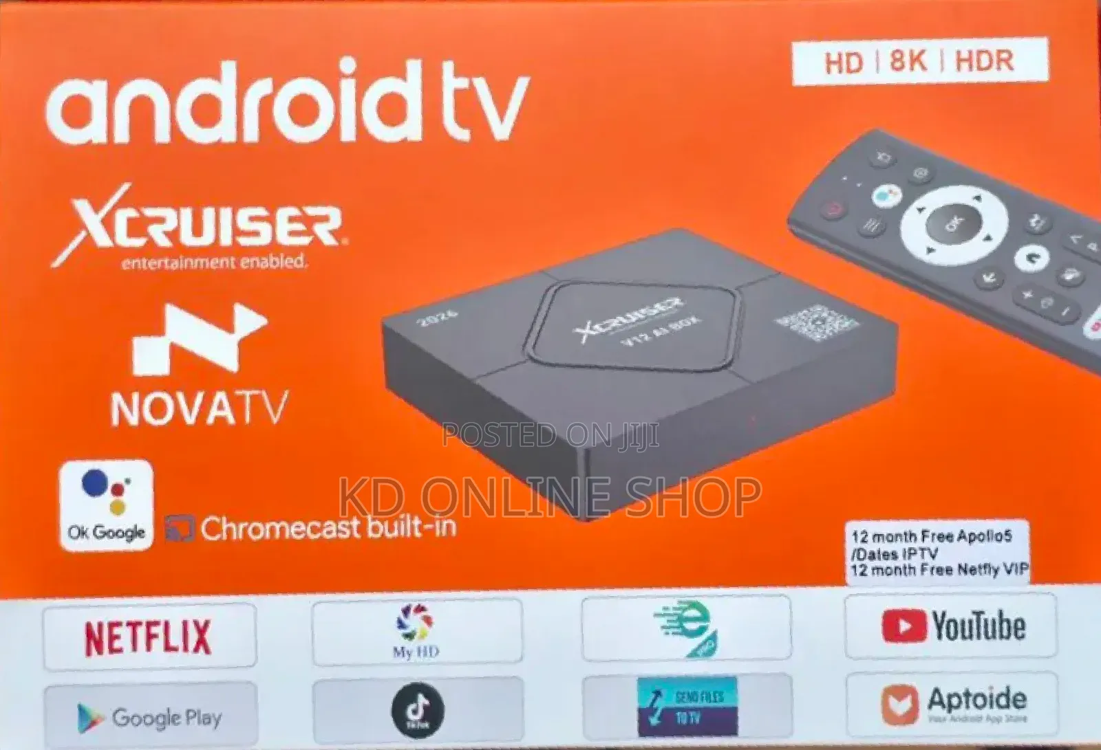 Xcruiser V8 Ai Box Android Tv Box (Tv Smart ማድረጊያ)