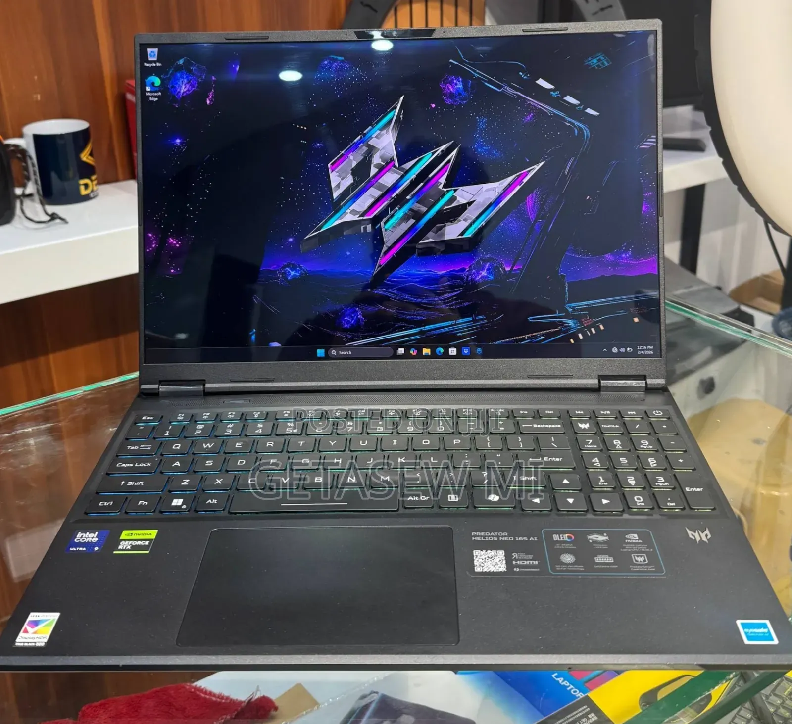 New Laptop Acer Predator Helios Neo 16 32GB Intel Core Ultra 9 SSD 1T