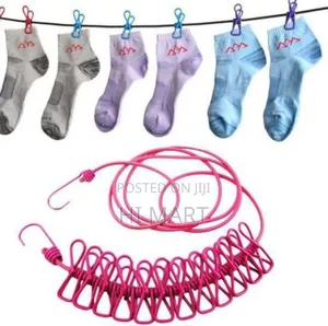 Elastic Laundary Rope(With 12 Clothspins)