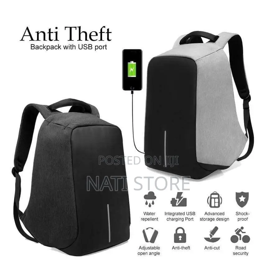 Anti-Theft Backpack With Usb Charging Port