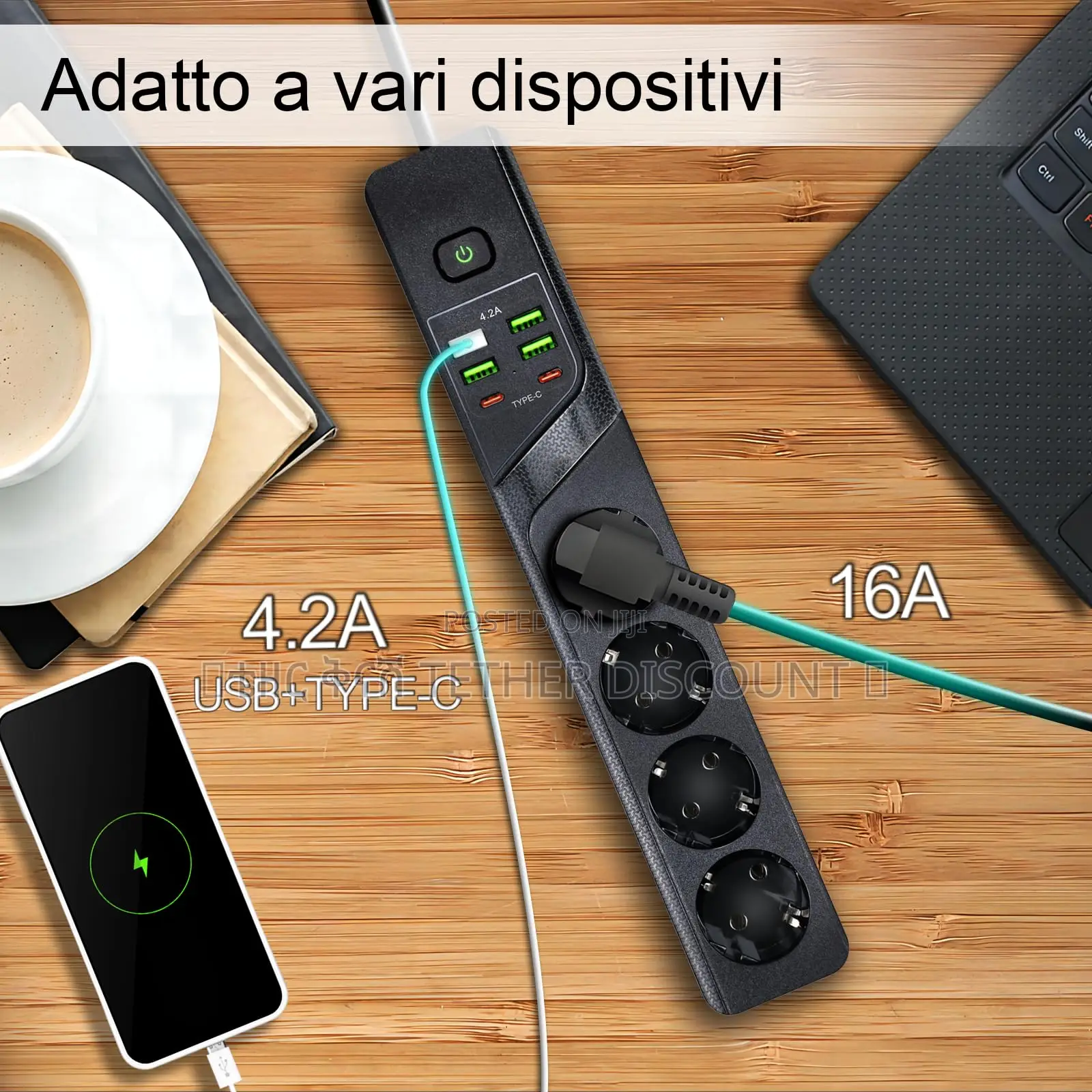 Power Socket 100%Original 6usb +4power Socketssee እይ