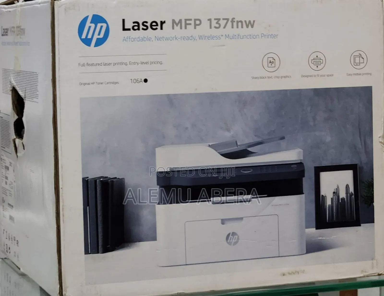 Hp Laser MFP 137fnp Affordable Network Ready Wireless Multifunctio