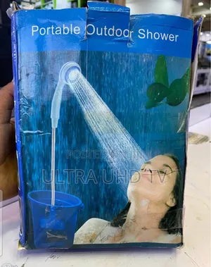 Portable Outdoor Shower System. It Is Designed To Be Compact,