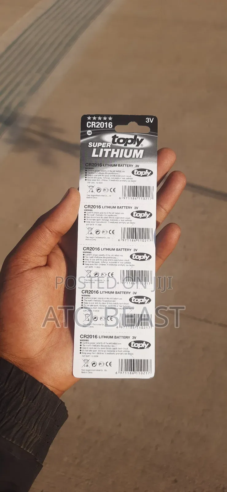 Toply Cr2016 3v Lithium Button Cell Batteries.