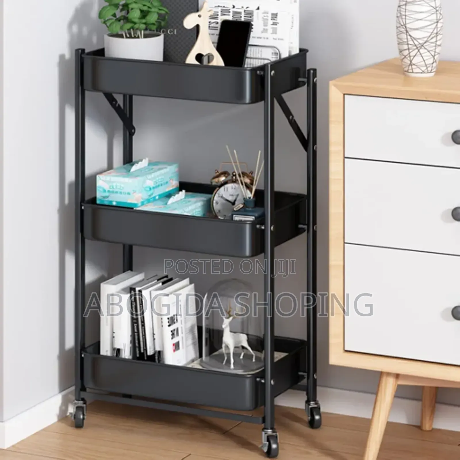 3- Tier Rolling Cart Organizer