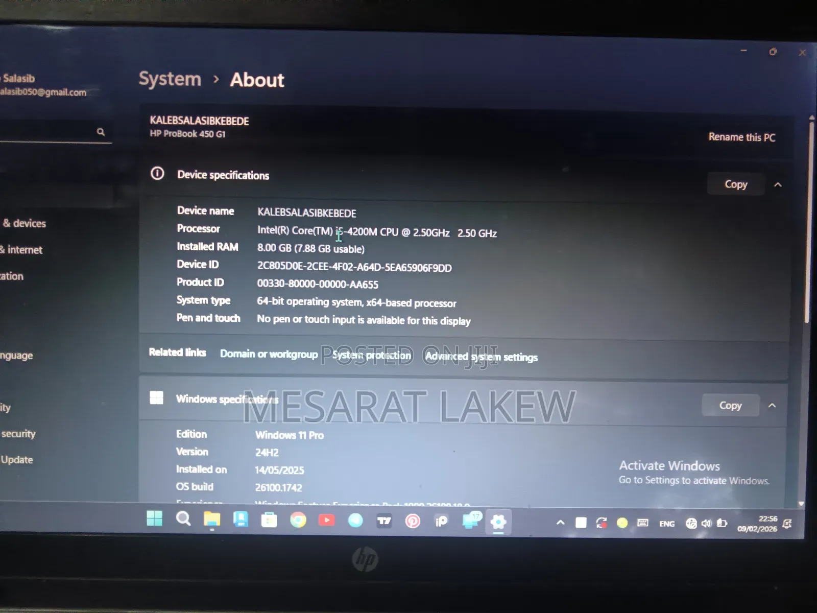 Laptop HP ProBook 450 G1 8GB Intel Core I5 HDD 1T