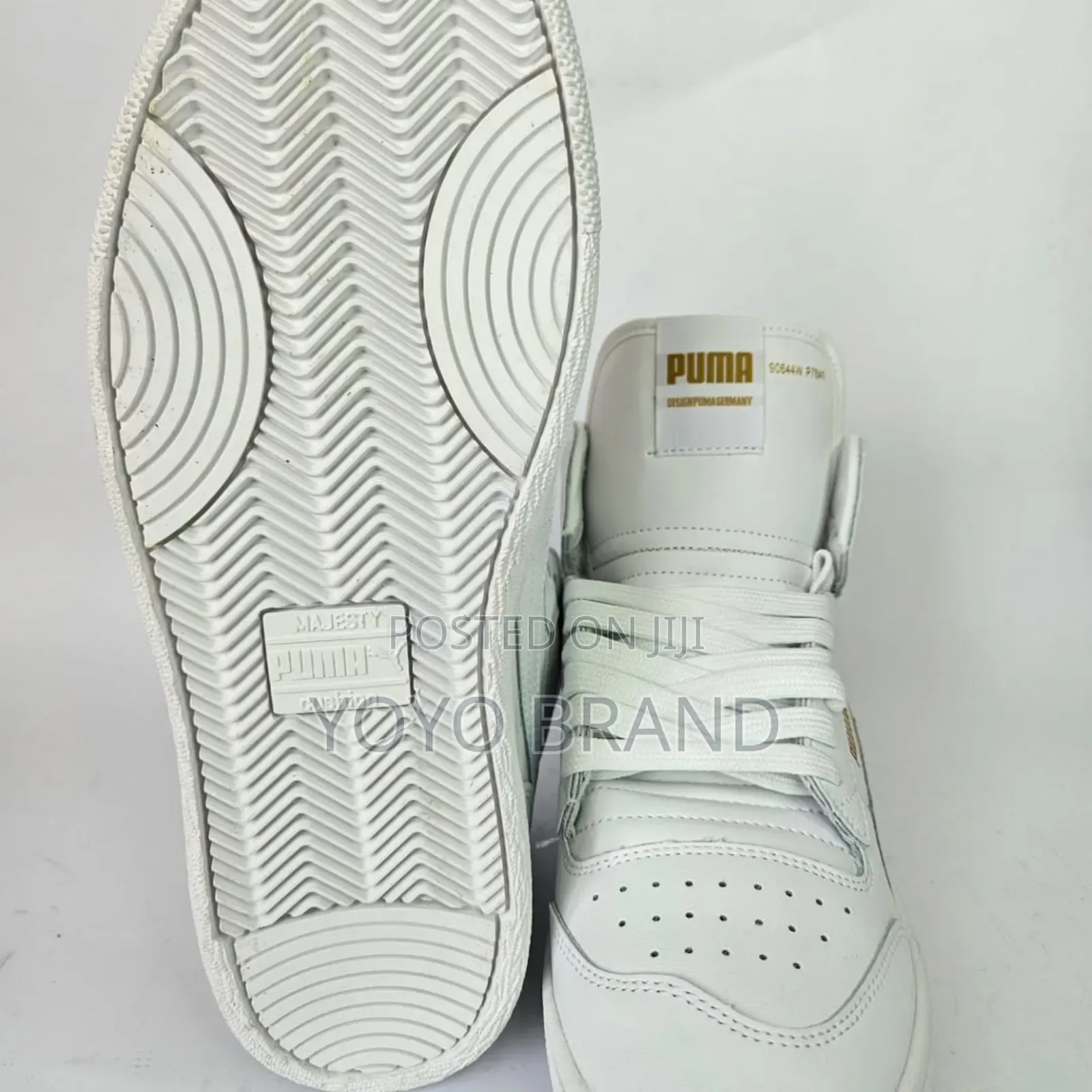 Puma Ralph Sampson Mid White Yellow Fashion Sneaker