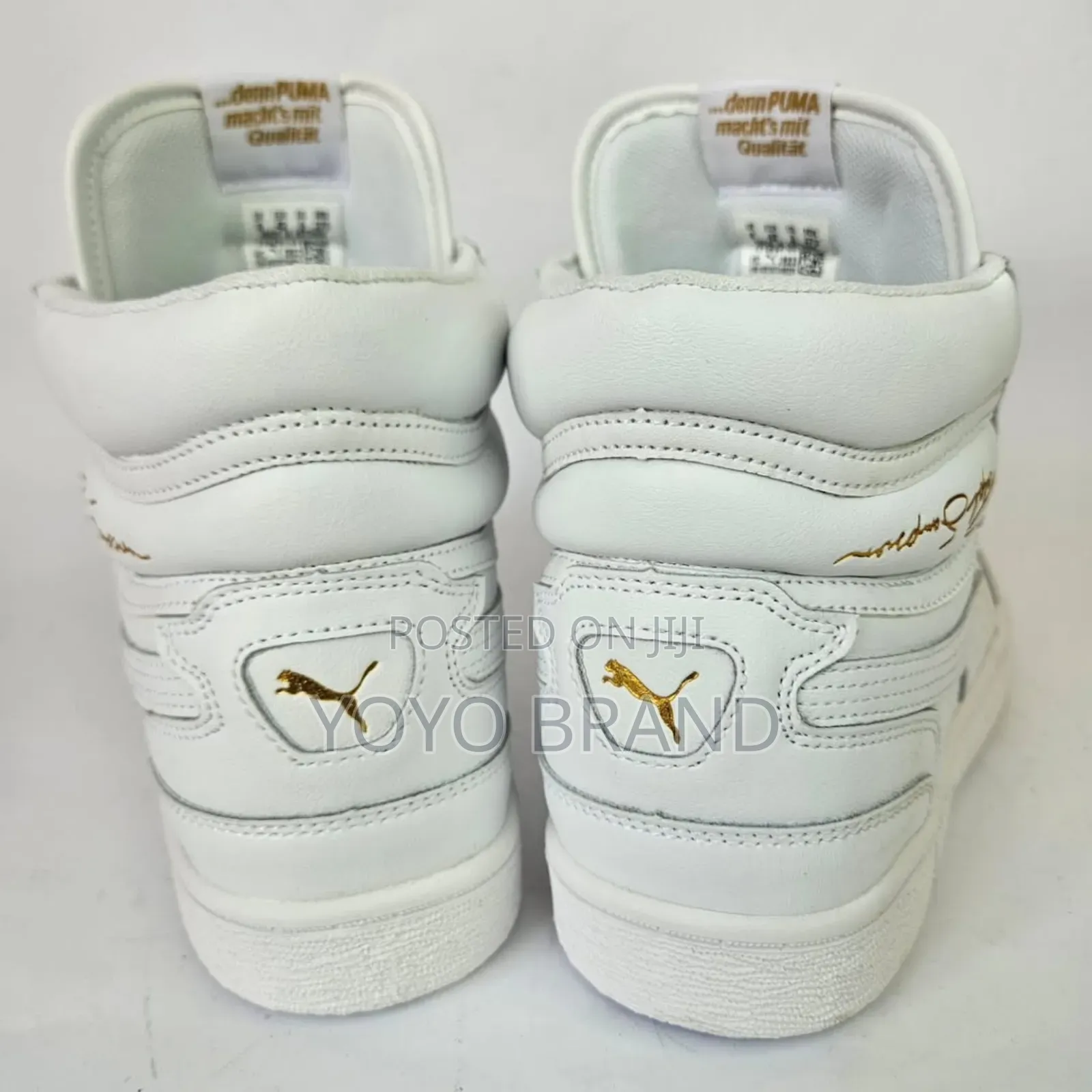 Puma Ralph Sampson Mid White Yellow Fashion Sneaker