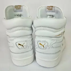 Puma Ralph Sampson Mid White Yellow Fashion Sneaker
