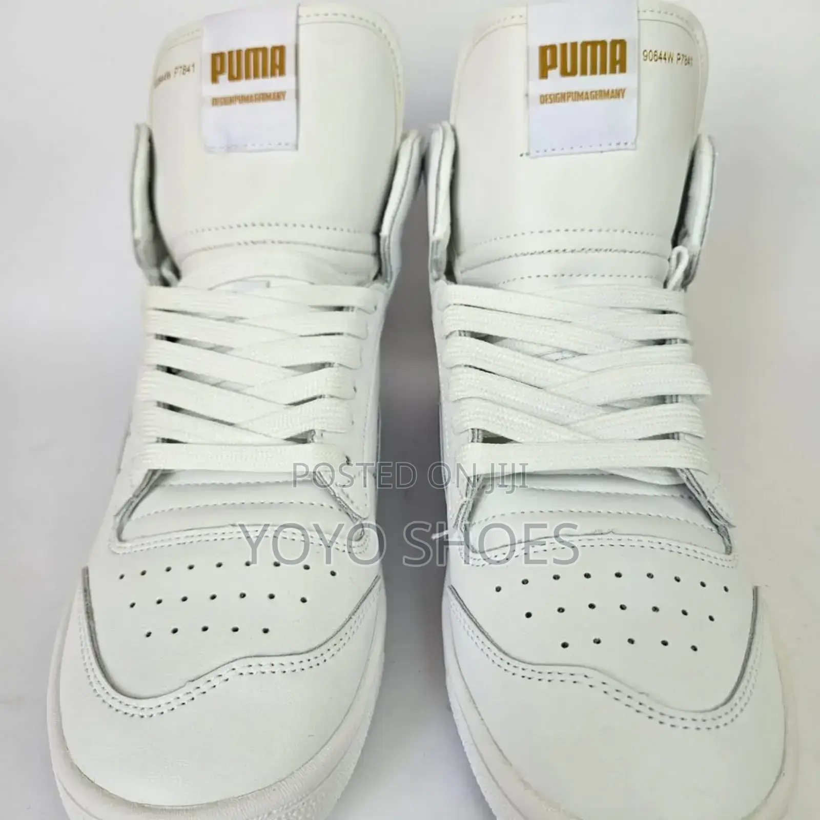 Puma Ralph Sampson Mid White Yellow Fashion Sneaker