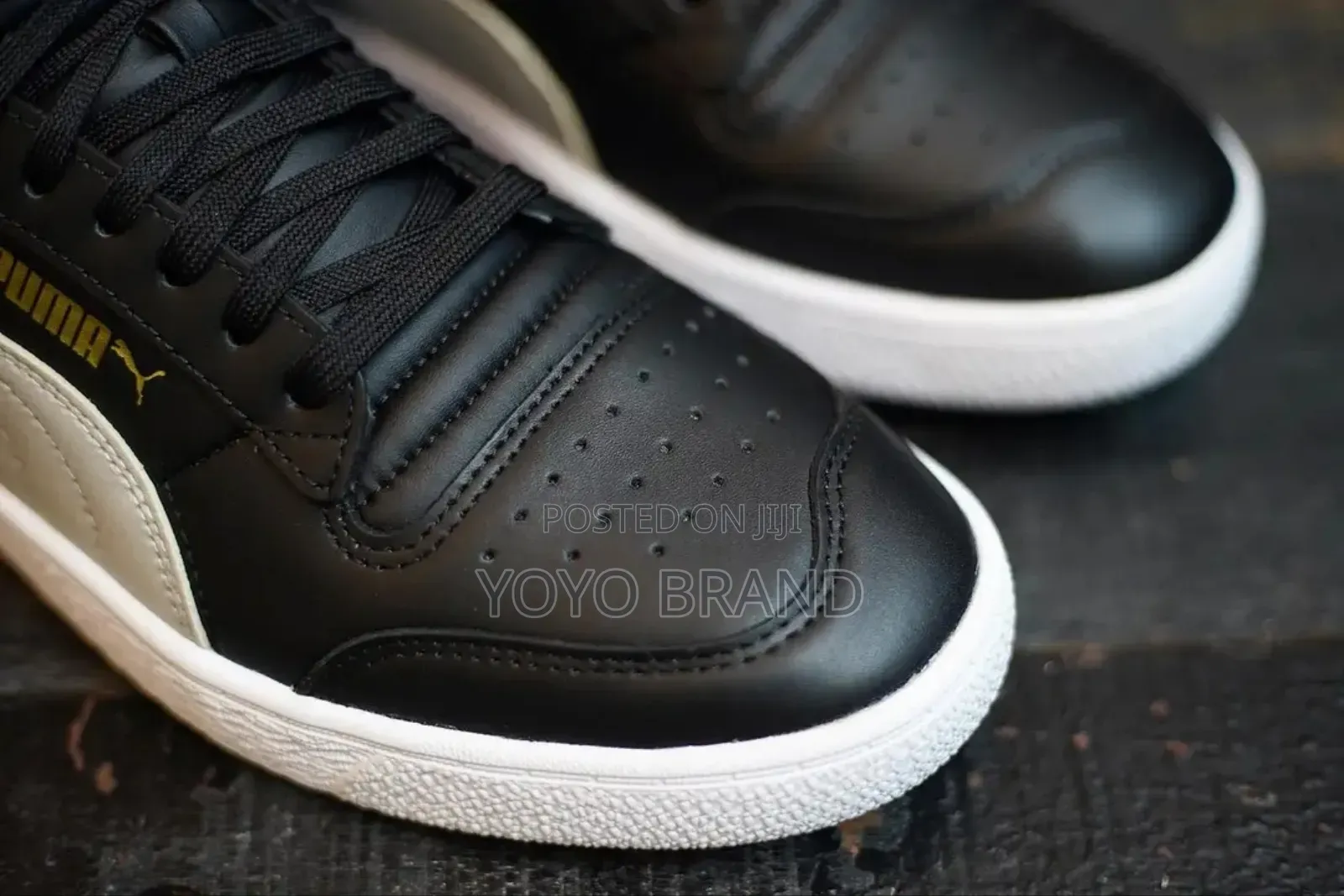 Puma Ralph Sampson Mid Black Fashion Shoes