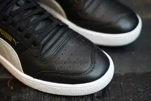 Puma Ralph Sampson Mid Black Fashion Shoes