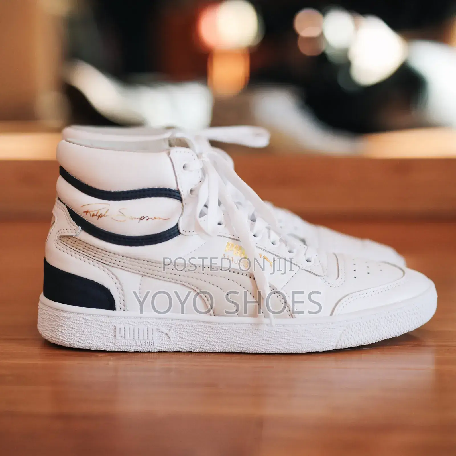 Puma Mid Ralph Sampson White /Blue Fashion Sneaker