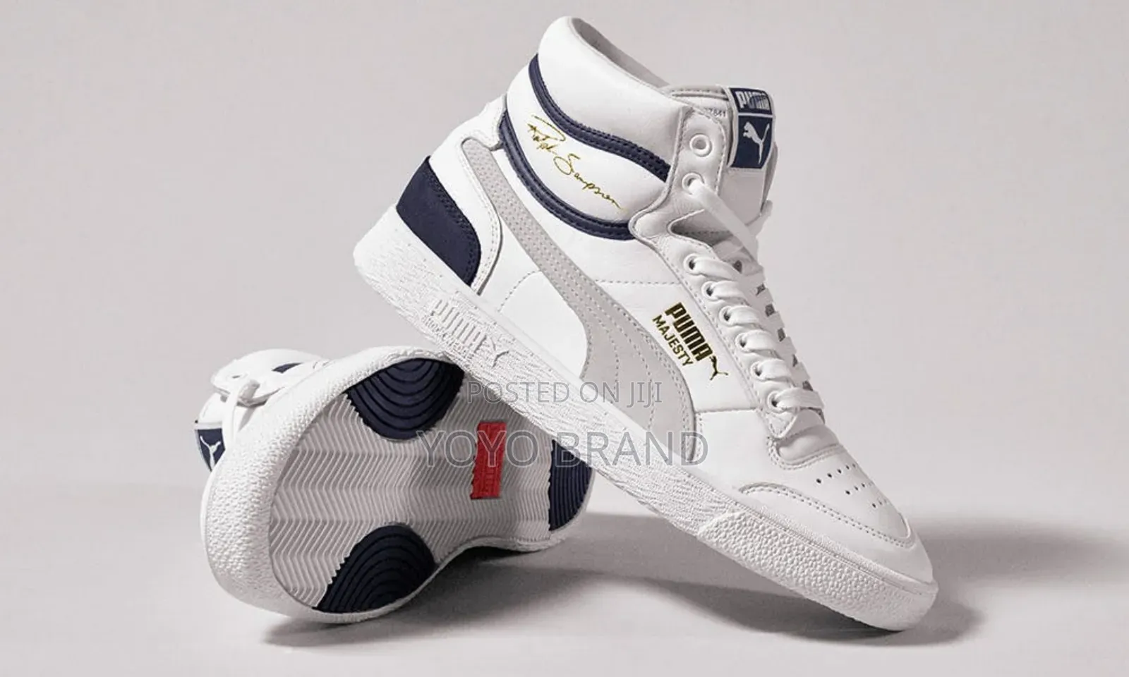 Puma Mid Ralph Sampson White /Blue Fashion Sneaker