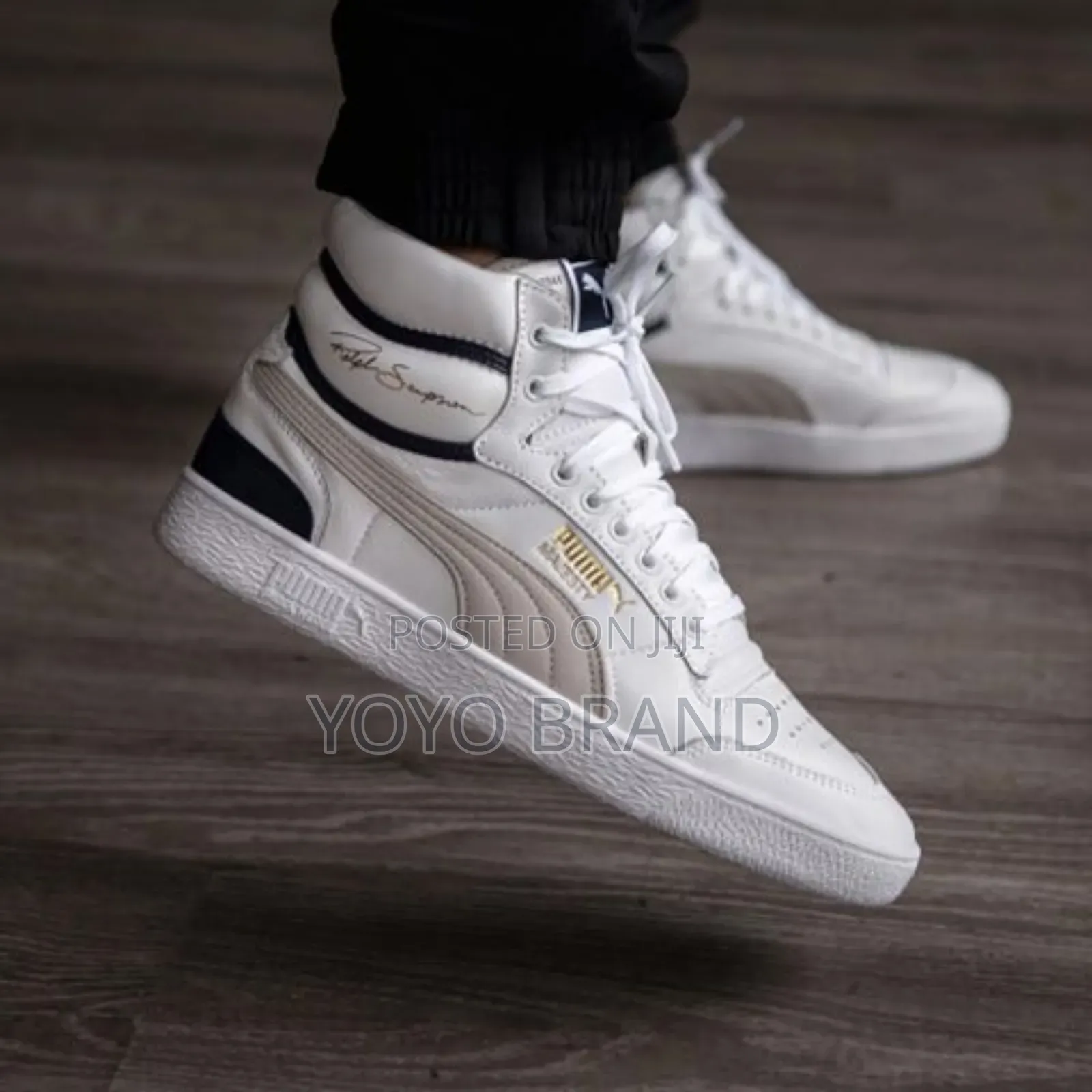 Puma Mid Ralph Sampson White /Blue Fashion Sneaker