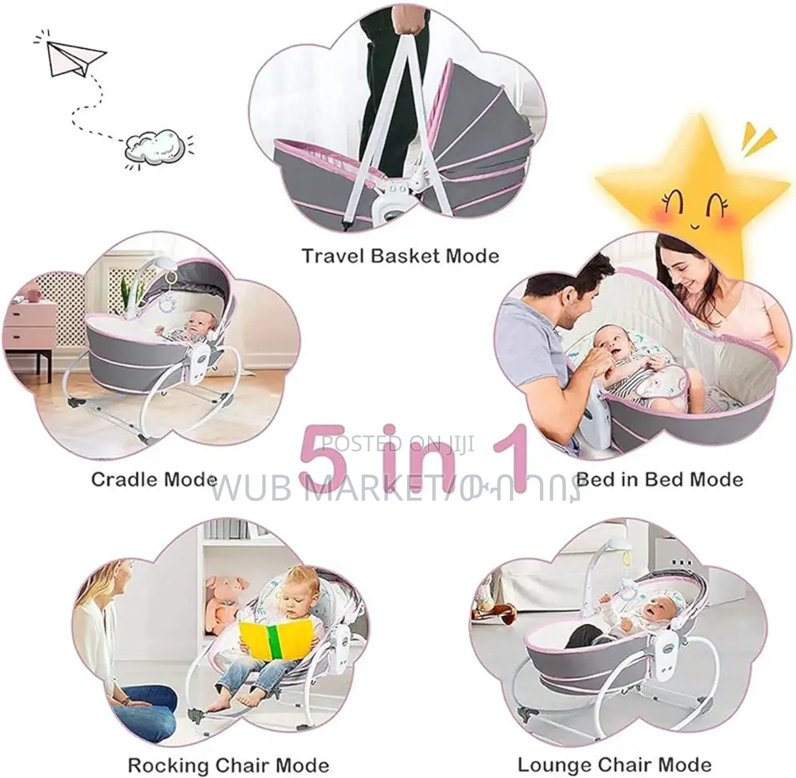 Mastela 5 in 1 Rocker Bassinet