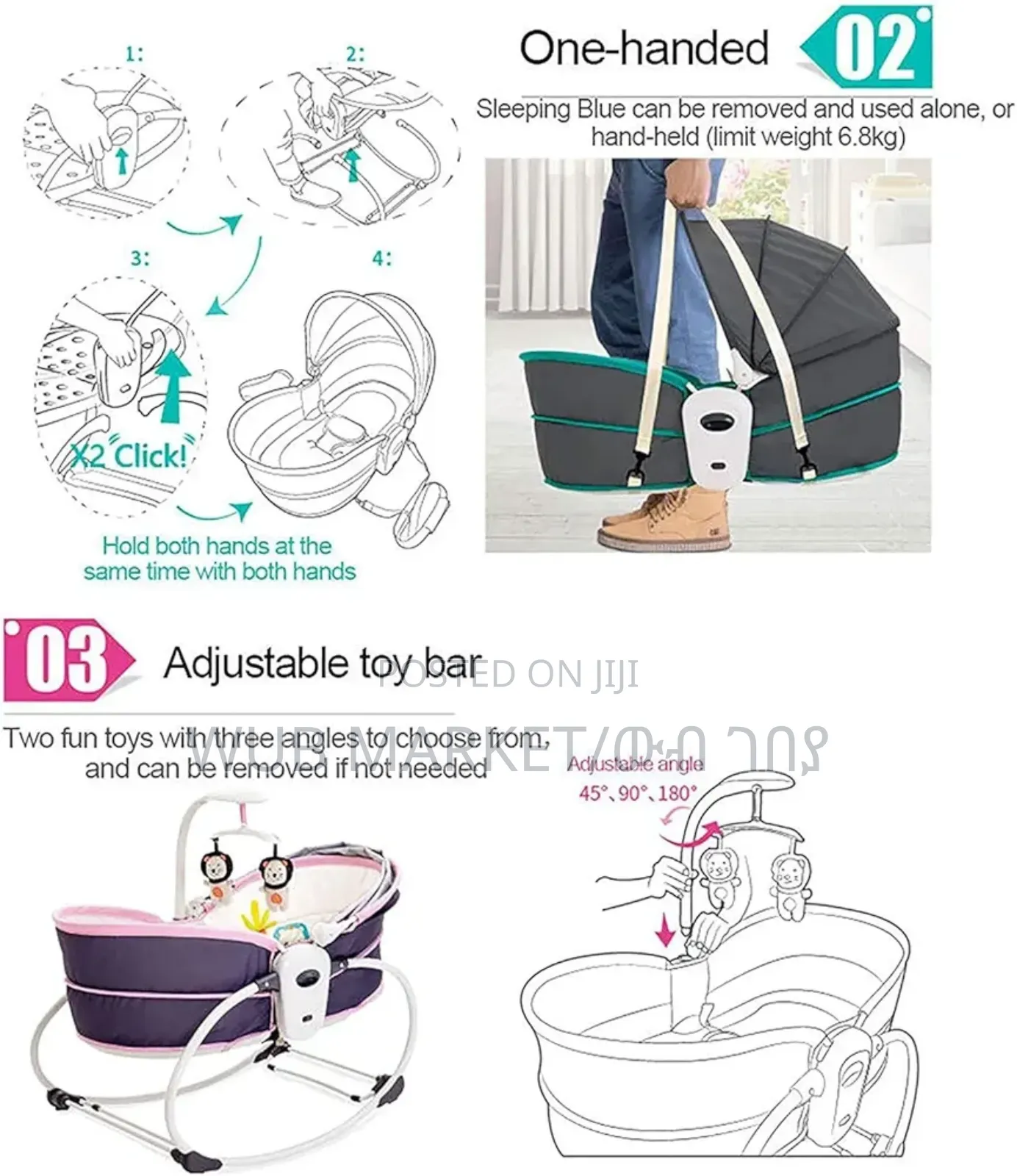 Mastela 5 in 1 Rocker Bassinet
